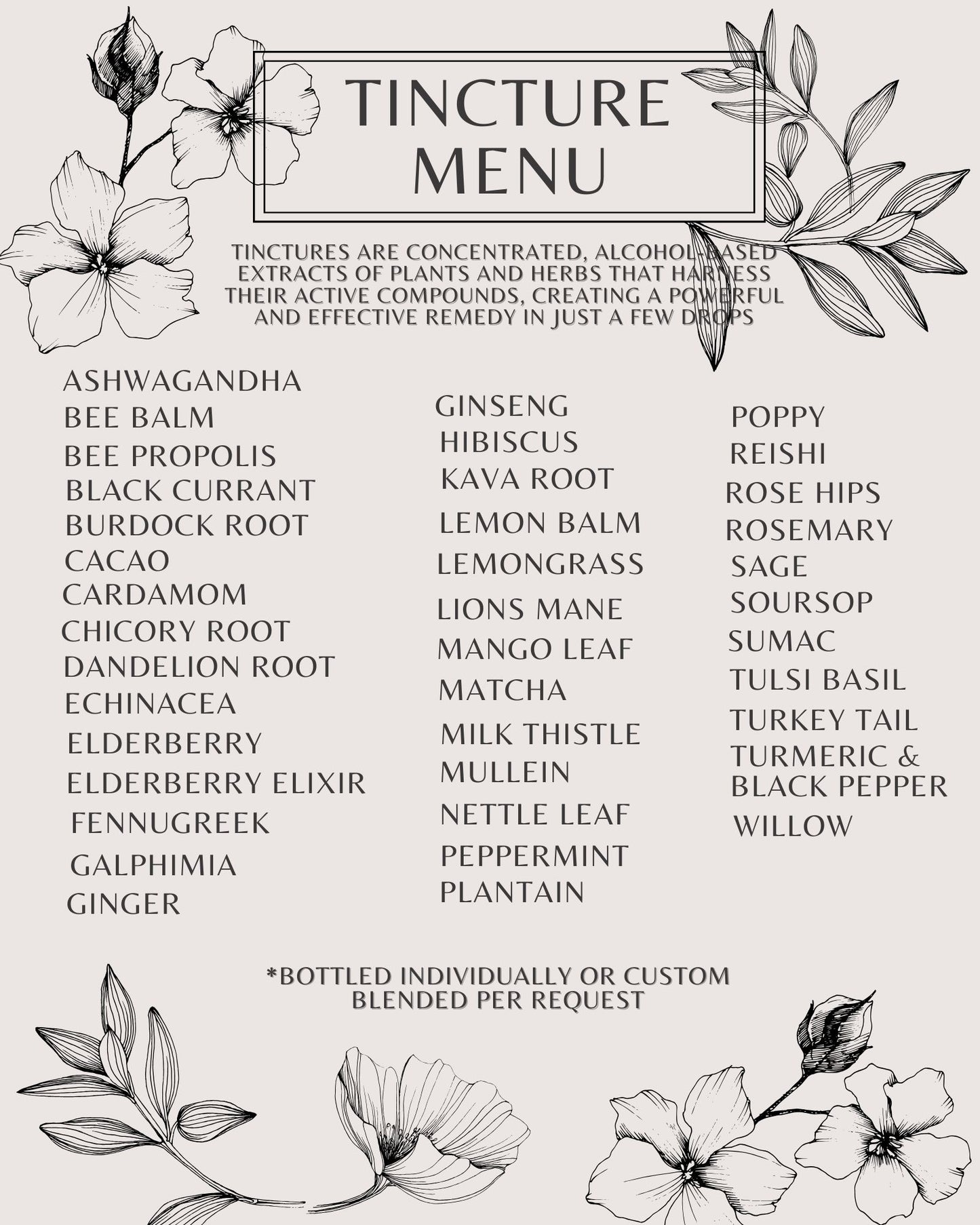 Custom Tincture